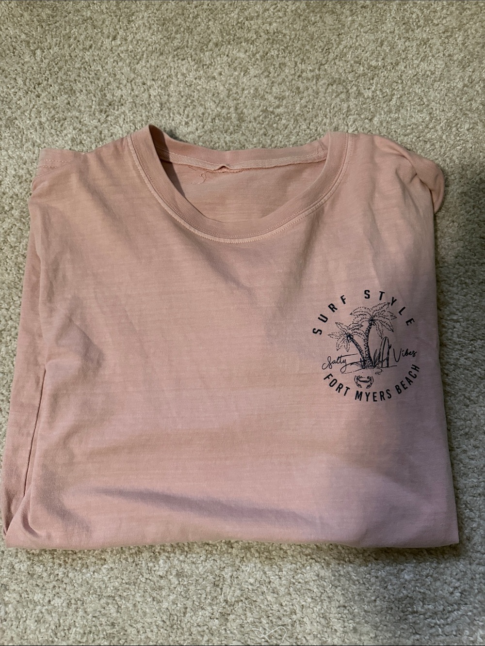 Boys Pink Surf Graphic Tee - Fort Myers Beach